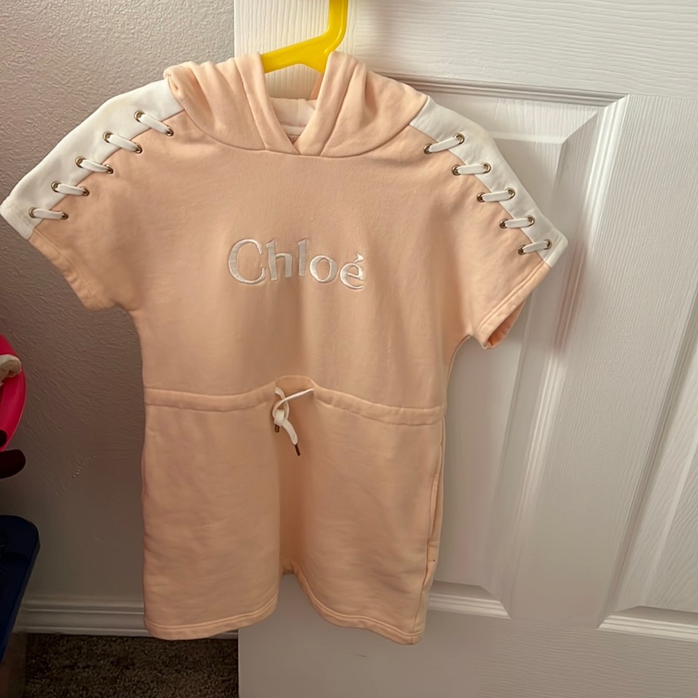 CHLOÉ KIDS
Logo cotton sweatshirt dress